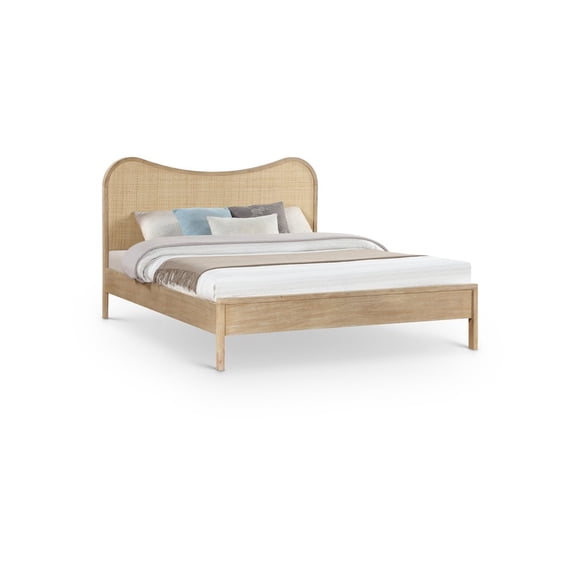 Meridian Furniture Windsor Natural Rubberwood Queen Bed
