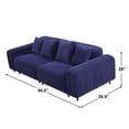 thumbnail image 4 of Emery Velvet Corduroy Sofa in Blue, 4 of 8
