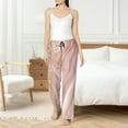 thumbnail image 5 of Uemuo Rose Gold Glitter Splatter Pattern Women's Wide Leg Palazzo Lounge Pants with Pockets Light Weight Loose Comfy Casual Pajama Pants-Medium, 5 of 9
