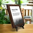 thumbnail image 3 of Pura Vida Definition, Wooden Frame 5x7 Decorative Wall Plaque With Easel Acrylic Stand | Elegant Forest Design | Inspirational Typographic Decoration, 3 of 7