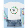 thumbnail image 3 of Elephant With Plant Circle T-Shirt Juniors -Image by Shutterstock,  Large, 3 of 4