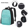 thumbnail image 3 of Pofeuu Blue And Turquoise Print Backpack Travel Backpacks With Lunch Bag Pencil Bag Set 3 pcs Set Cartoon Backpack, 3 of 7