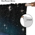 thumbnail image 6 of Galaxy Outer Space Nebula Curtains, Universe Planets Fantasy Starry Print for Kids Boys Girls Room Window Decor, Rod Pocket Drapes for Living Room Bedroom Kitchen 2 Panel Set 42"W X 84"L, 6 of 6