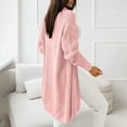 thumbnail image 3 of Lovskoo Cardigan Sweaters for Women Open Front Trendy Long Sleeve Solid Color Long Coat Blouse Oversized Winter Outerwear Tops Pink, 3 of 6
