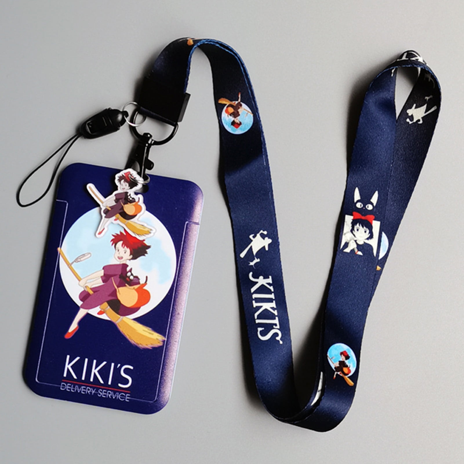 Anime Kiki Delivery Service Lanyard Card Cover Credit Id Card Badge Holder  Work Student Bus Card 