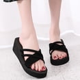 thumbnail image 2 of NOKIO Womens Platform Sandals with Arch Support Women Summer Breathable Open Toe Fashion Non-Slip Wedge Slippers Beach Shoes Women's Comfort Slides EVA Flat Sandals, 2 of 9