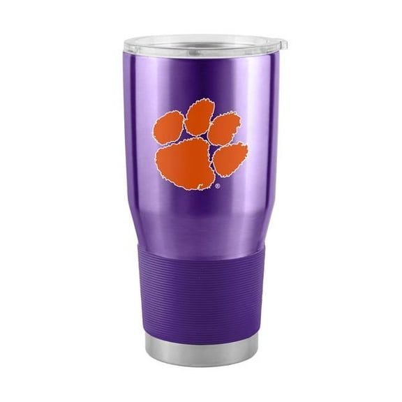 Logo Brands 123-S30T-1A Clemson 30 oz Purple Gameday Stainless Steel Tumbler