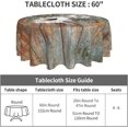 thumbnail image 3 of Wood Flower Round Tablecloth 60 Inch Washable Reusable Decoration Table Cover for Kitchen Party, 3 of 6
