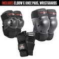 thumbnail image 3 of Juego de almohadillas protectoras Triple Eight Saver Series, color negro medio, 3 of 7