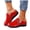 B Red, variant on Womens Closed Toe Wedge Sandals Fashion Patent Leather Wide Width Platform Mules Comfortable Non Slip Work Clogs Red Size 9.5
