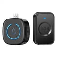 thumbnail image 1 of Timbre Inalámbrico USB para Casa Inteligente, Resistente Al Agua, 60 Tonos, 5 Volúmenes Ajustables, Alcance de 150 Metros, Timbre para Puerta Exterior, A, 1 of 5