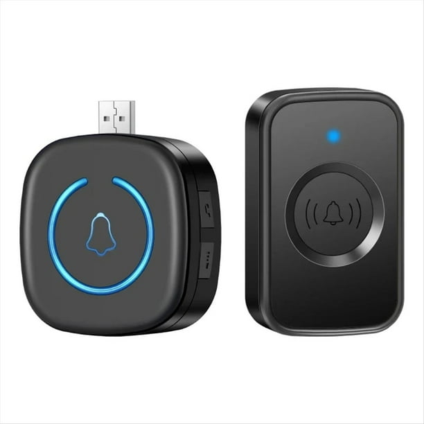 Timbre Inalámbrico USB para Casa Inteligente, Resistente Al Agua, 60 Tonos, 5 Volúmenes Ajustables, Alcance de 150 Metros, Timbre para Puerta Exterior, A
