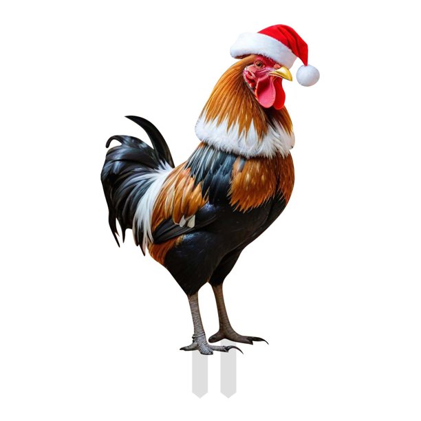 Navidad Decoración Navideña Para Jardín Con Pollo Decoración Festiva Para Jardín Con Pollo Cartel De Bienvenida Navideño Decoración Con Tarjeta De Pollo Para Jardín