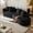 Black & Right Chiase, variant on 112" Chenille Upholstered Boneless Couch for Living Room, 4-Seater Free Combination Sofa with Deep Seat, No Assembly Required, Left Hand Facing Curved Sectional Couch