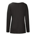 thumbnail image 5 of Tumotour Pullover for Women V-Neck Long Sleeve With Off The Shoulder Casual Loose Top 2025 Sweatshirts Blouse Tops, 5 of 6