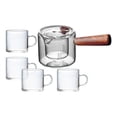 thumbnail image 4 of Tnarru 15oz Glass Teapot Tea Brewer Multipurpose Heat Resistant Blooming Tea Tea Kettle Tea Maker for Home Kitchen Restaurant Picnic Pot with 4 cups, 4 of 8