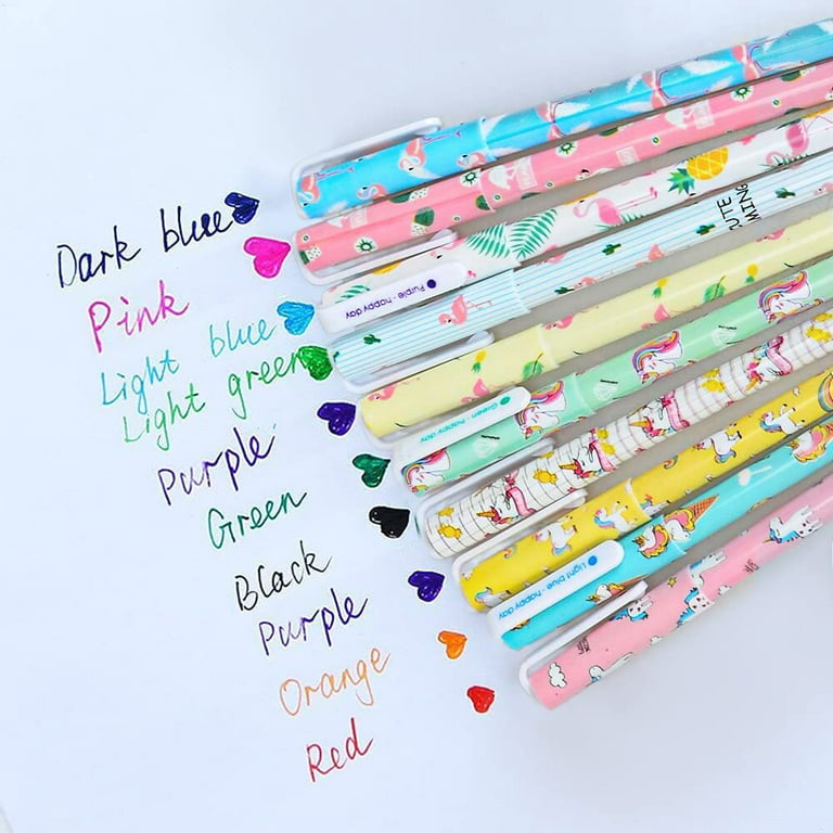 Unicorn Pencil Bag Stationary Sets for Girls, 10 Pcs Colorful