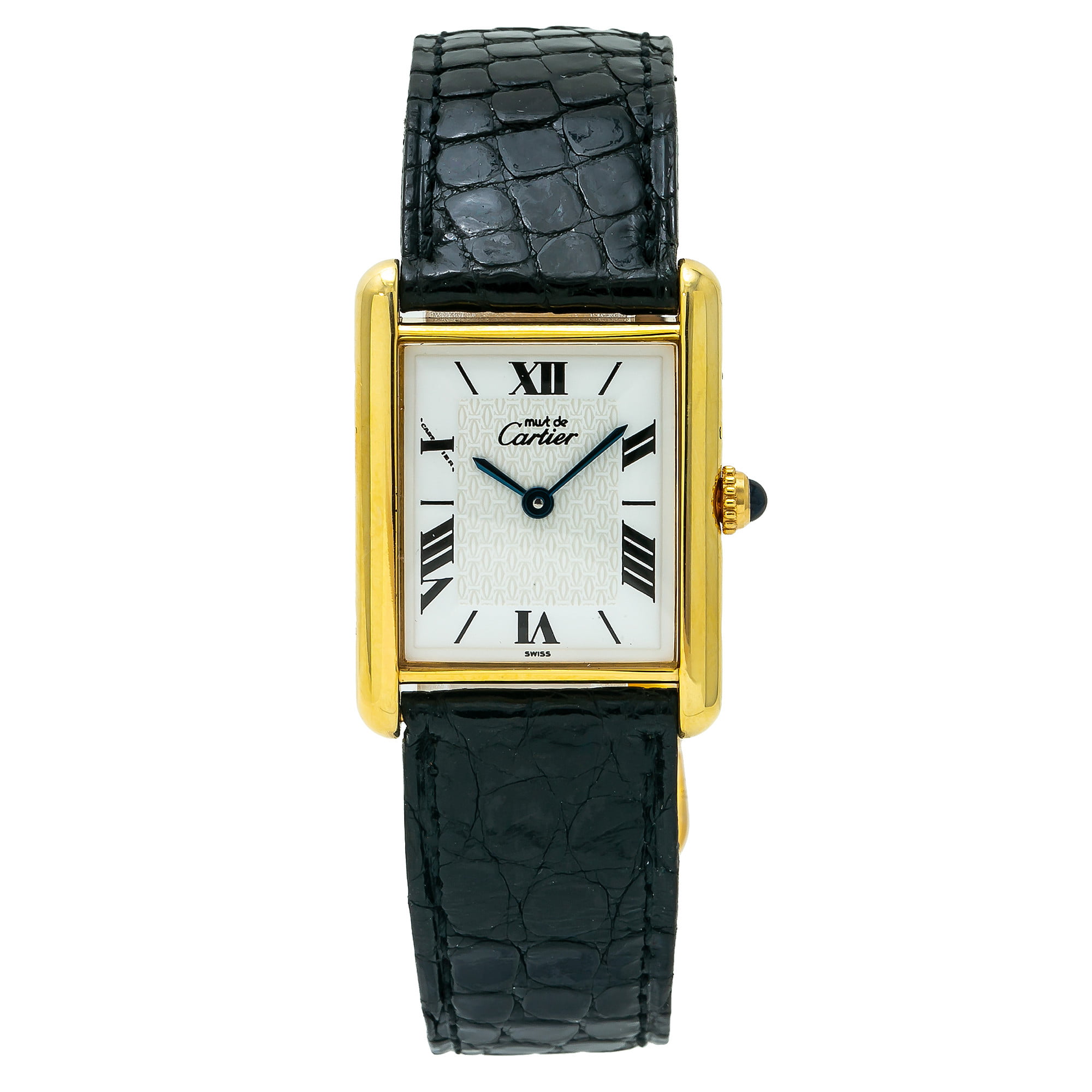 Cartier - Pre-Owned Cartier Tank Vermeil 1615 Gold Women Watch ...