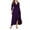 Purple, variant on Efsteb Fall Fashion 2025 Plus Size Spring Dresses for Women V Neck Solid Color Formal Dress Long Sleeve Slit Cocktail Dresses (Army Green,XL)