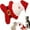 Red, variant on Puppy Chewing Toys | Biting Toys For Puppies Interactive Pet Toy For Teeth Cleaning Boredom ,Christmas Dog Toys Squeaky Pig for Dogs Go Dog Go Small Dog Chew Bones Nylon Dog Bones Dog Chew for Large