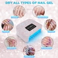thumbnail image 3 of Aedavey Lámpara de uñas UV inalámbrica, luz UV recargable para uñas de gel, lámpara de uñas LED con 4 modos de temporizador, luz UV de uñas de gel para decorar con diamantes de imitación brillantes (b, 3 of 5