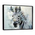 thumbnail image 2 of Designart "Zebra Color Pop In Black And Blue II" Animals Zebra Floater Framed Wall Art Prints, 2 of 5