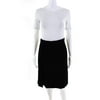 Pre-owned|Escada Margaretha Ley Womens Back Zip A Line Skirt Black Wool Size IT 38