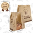 thumbnail image 2 of Hengguang 50 Pack Paper Bread Bags, Sourdough Bread Bags for Homemade, 12.20 x 8.27 x 3.54" Large Kraft Paper Bakery Bag with Window for Baked Food Packaging Storage with 50 Pcs Love sticker, 2 of 7