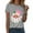 Gray, variant on Santa Face Printed Retro Christmas Xmas Holiday T-Shirt for Women (Wine, XXL)