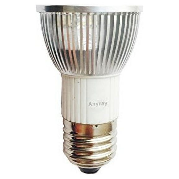 Anyray LED JDR Light Bulb 120V - Red Color - 5W=(50W Halogen Replacement) E26 / E27 Medium Base 130V