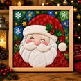 thumbnail image 4 of SeekLGT Christmas Santa DIY Kit, DIY Cloth Sewing Kit, Framed Holiday Fabric Quilt Art Craft Set, Seasonal Wall Decor Project for Adults, Kids, Beginners, 4 of 9