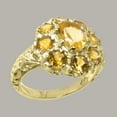 thumbnail image 2 of LBG British Made 18k Yellow Gold ring with Natural Citrine Womens Statement Ring - 33 size options - Size 11, 2 of 8