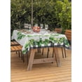 thumbnail image 3 of Outdoor Tablecloth with Umbrella Hole for Patio/Picnic/Party/Camping, Spring Eucalyptus Leaves Waterproof Table Cloth Rectangle Table Cover Washable, Farmhouse Botanical Gray Wood (52"x 70"), 3 of 8