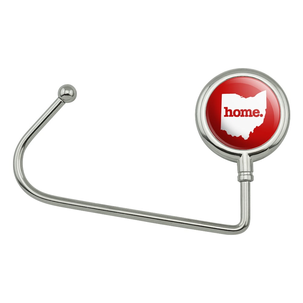 Ohio OH Home State Solid Red Officially Licensed Purse Bag Hanger Holder Hook