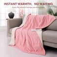 thumbnail image 6 of GOTCOZY Heated Blanket Electric Throw - 50"x60" Heating Blanket with 3 Hours Auto-Off and 5 Heat Levels ETL Certified Soft Flannel,Machine Washable (Pink), 6 of 6