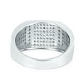 thumbnail image 3 of Simulated Cubic Zirconia Size-10 Micro Pave Engagement Ring 925 Sterling Silver, 3 of 7