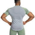 thumbnail image 3 of WAVSUF Tall Big Mens Bodybuilding Sleeveles Solid Color Tank Tops Elasticity Round Neck Shirt Pullover Green Size XL, 3 of 4