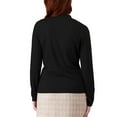 thumbnail image 2 of Rachel Roy Women's Drape Neck Long Sleeve Wrap Top (Black, XL), 2 of 3