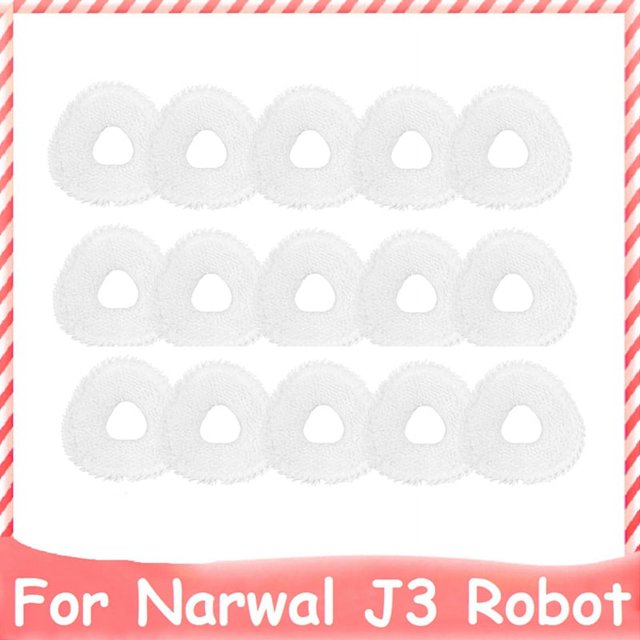 15 Piezas de Trapeador para J3 Robot Aspirador Repuestos Limpieza del Hogar PañO de Trapeador