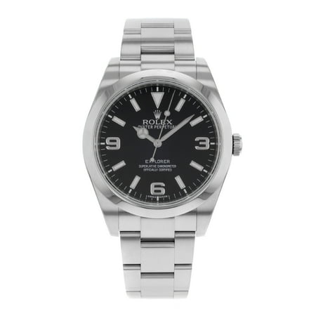 Automatic Titanium Mens Watch - Rolex Explorer 214270 Black Dial Stainless Steel Automatic Mens Watch