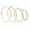Yellow Gold, variant on Stainless Steel Hoop Earrings 2.0 Inch Silver 2.0 Inch Pin 0.7x1mm Hinged Fashion Jewelry P561
