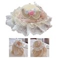 thumbnail image 2 of RUISINERY Elegant White Organza Fascinator Hat Clip Fashion Accessory for Weddings and Special Event with Lace Trims Designs, 2 of 6