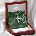 thumbnail image 6 of Christian Encouragement God Will Strengthen You Psalm 29:11 Cross Necklace Stainless Steel Pendant Message Card, 6 of 20