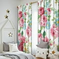 thumbnail image 5 of Blackout Kids Curtains,Pioneer Flower Floral Print Pattern Childrens Insulated Curtains Set Of 2,Bedroom Essentials,Toddler Room Decor 52"x84", 5 of 5
