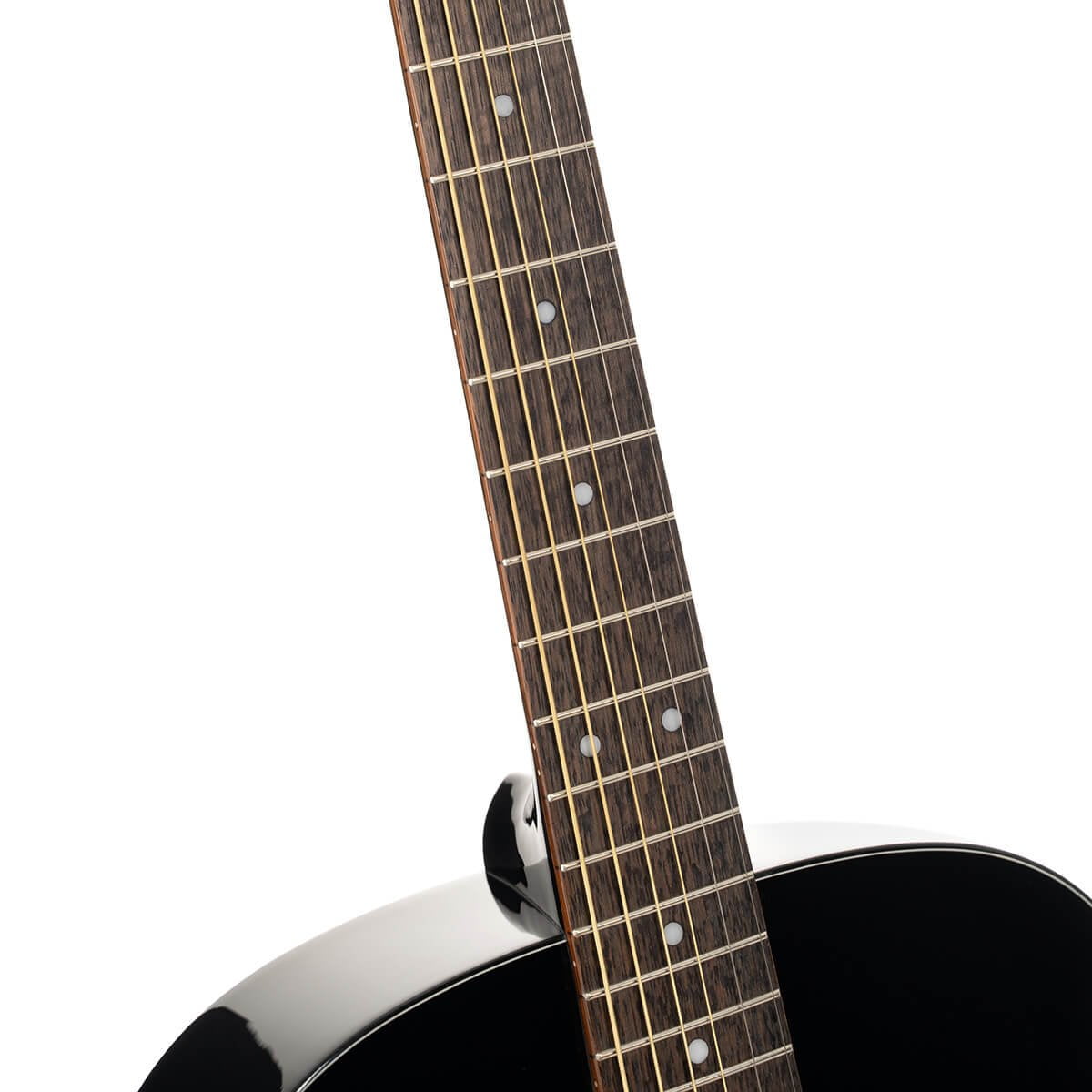 Cort L60 OM Acoustic Guitar Solid Spruce Top - Black Gloss