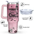 thumbnail image 3 of 40 Oz Halloween Tumbler with Handle, Lid and Straw, Halloween Ghostface Cup Horror Spooky Gifts for Women Girls, Halloween Cups for Adults, Pink, 3 of 7