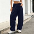 thumbnail image 2 of DHFJKG Wide Leg Pants For Women Baggy Joggers Elastic Waist Oversized Athletic Trousers With Pockets, 2 of 5