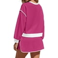 thumbnail image 6 of Womens Sweatsuits 2 Piece Set Crewneck Sweatshirts High Waisted Skort Skirts Tennis Running Tracksuits Shorts Sets, 6 of 7