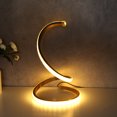 thumbnail image 4 of Lámpara espiral LED Escritorio USB Altura ajustable Mesita de noche (Luz cálida) Oro, 4 of 9