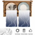 thumbnail image 5 of Blue Geometric Kitchen Towels Set of 1, Modern White Stripe Abstract Distortion Art Absorbent Dish Towels for Kitchen, Microfiber Hand Towel, Quick Drying Tea Towel for Cleaning Decorative Dishcloths, 5 of 7